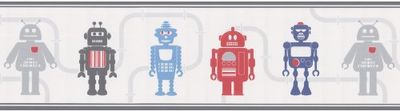 BHF 443B90530 Robot League Border with Silver Robots Border