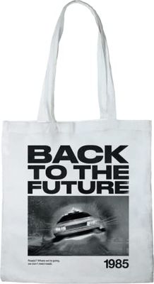 RETOUR VERS LE FUTUR Bwbafudbb005 Tote Bag Uniseks, Wit, 38 X 40 cm, Utility