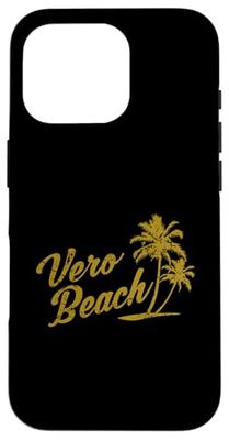 Vero Beach Florida Vintage Retro Distressed Design Souvenir Case for iPhone 16 Pro