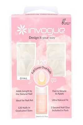 Invogue Full Cover Oval Nails - 120 Pieces