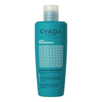 GYADA COSMETICS, Shampooing fortifiant à la spiruline, pour cheveux cassants et clairsemés, à l’action restructurante, stimule la repousse des cheveux, à l’avoine et au ginseng, 250 ml