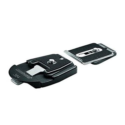 Manfrotto 384 Adattatore Piastra Rapida, Coda Rondine, Nero