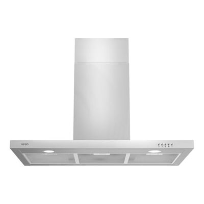Svan Campana Extractora Tipo T 90cm Inox SCPT901AX. Potencia 233m3/h, Tiro Doble, 3 Velocidades, Control Manual, Filtro apto para Lavavajillas