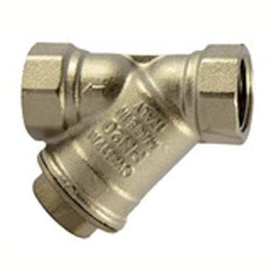 RIEGLER 141016-60-8 N-0,05 smutsfångare, förnicklad mässing, G 2, DN 50, MW 0,05 mm, 1 st.