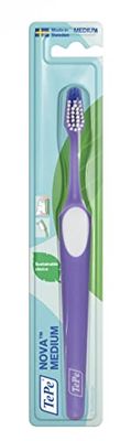TEPE Nova Medium, spazzolino da denti per adolescenti e adulti, con manico ergonomico e antiscivolo, Colori Assortiti