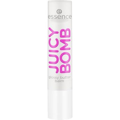 Essence Cosmetics Bálsamo Labial Brillante Juicy Bomb, Natural, Brillante, Rociado, 2.5 g