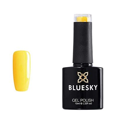 Bluesky Smalto Per Unghie Gel, Bicycle Yellow, 80576, Giallo, Pastello (Per Lampade Uv E Led) - 10 Ml