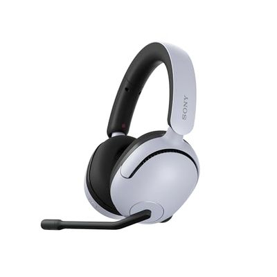 Sony INZONE H5 - Casque Gaming sans-Fil, 360 Spatial Sound for Gaming, Confortable, Autonomie de 28 Heures, Faible Latence, Micro Perche de Haute qualité, Compatible PC & PS5 - Blanc