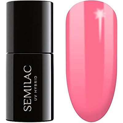 Semilac Vernis à ongles gels semi-permanents UV 046 Intense Pink 7ml