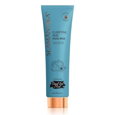 SEAMANTIKA - Clarifying Face Mask with Dead Sea Mud - Purifying & Radiance-Boosting - Suitable for All Skin Types - Pore Reduction - Free from Parabens, Sulfates, Silicones, Mineral Oils - 100 ml