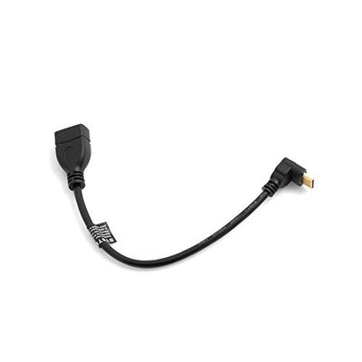 SYSTEM-S Mini HDMI aufwaerts angolare Angolo Spina angolare 90 ° Gradi a Ingresso HDMI Femmina Cavo 22 cm