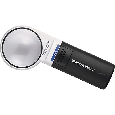 Eschenbach HandyuxLED - Lupa de Mano con iluminación LED (6 aumentos, diámetro de la Lente: 58 mm)