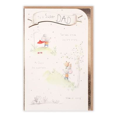 Clintons: Vaderdagkaart Super Papa, Super Mouse, Dad on Father's Day Card, Vaderdag kaart, 165 x 254, meerkleurig, 1165759