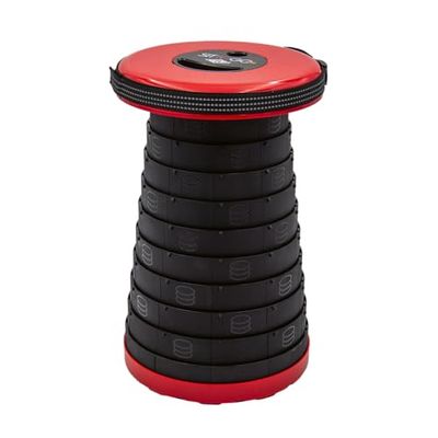 WEDO SITTOGO®NXT Teleskoppall campingpall TÜV & GS-testad | förbättrad andra generationens vikt 1,27 kg lastkapacitet 150 kg färg röd