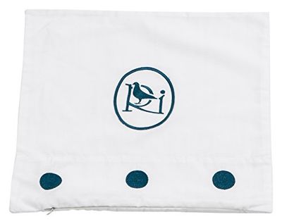 Colección Rosabel Damaris -Couverture coussin pour berceau coleur blanc et bleu clair
