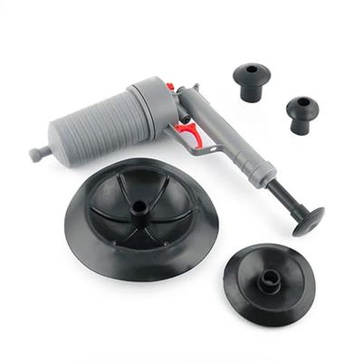 Avilia Pistola Sturalavandini ad Aria Compressa Ecologica - Disgorgatore con 4 Adattatori Universali, per Sturare Efficacemente tutti i Tipi di Scarico, in ABS, PVC, Polipropilene, 28x9x28cm