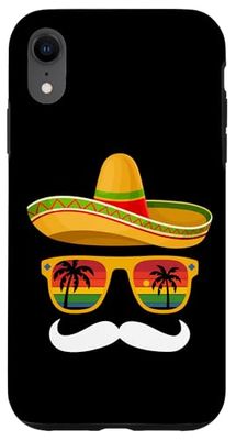 Sombrero Lunettes de soleil Sunset Palm Trees Coque pour iPhone XR