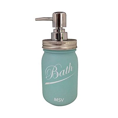 MSV Distributeur de Savon Verre Nassau Bleu