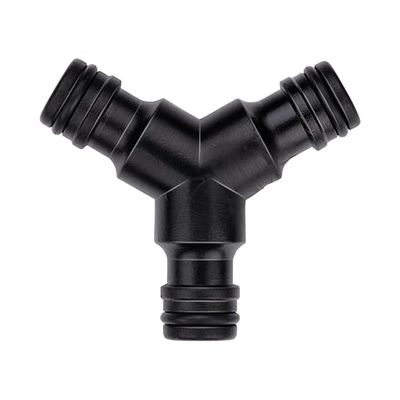 Black+Decker Acoplamiento de manguera de jardín de 3 vías, 7 x 6 x 2,1 cm, color negro