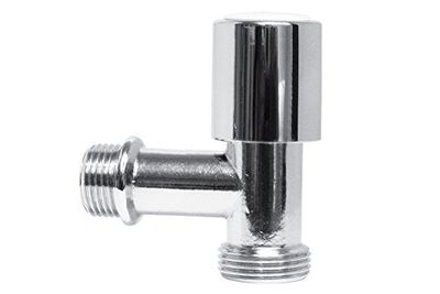 Waterful T3078108 waterkraan voor wasmachine met hoekaansluiting 1/2 inch x 3/4 inch, verchroomd