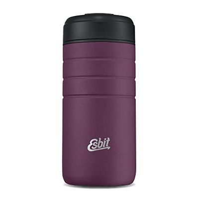 Esbit Majoris Stainless Steel Thermal Mug with Click Closure, Black, Silver & More, 450 ml, Insulated Mug for Hot and Cold Drinks, for Coffee & Tea