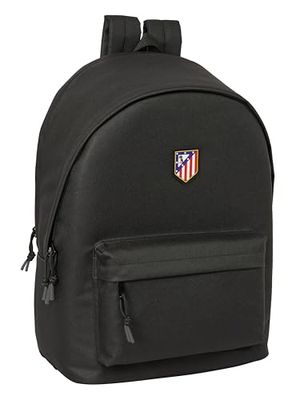 Safta ATLÉTICO DE MADRID TEEN - Mochila para Portátil 15.6" y USB, Ideal para Jóvenes de Diferentes Edades, Tejido Reciclado, Cómoda y Versátil, Calidad y Resistencia, 31x18x44 cm