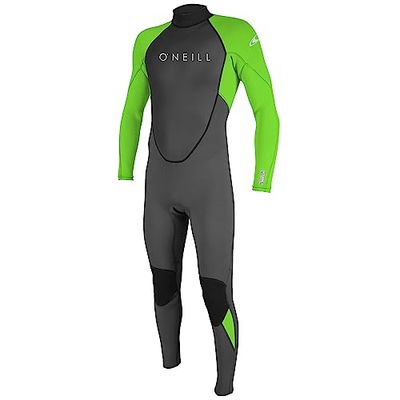 O'Neill Reactor-2 3/2 Back Zip Full Wetsuit, Graph/Dayglo, XS