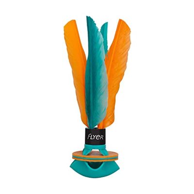 Volant Flyer - 50 MM avec 4 Plumes - Embout Caoutchouc -en Boite Couleur