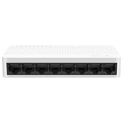 Tenda 8-Port 10/100Mbps Fast Network Switch, SOHO Desktop Switch with IEEE 802.3u/x, Plug and Play, Wall-mounting and Desktop Installation, Energy Saving, Plastic Construction, White(S108)