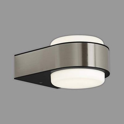 Briloner Leuchten - Lampada da esterno a LED, lampada da esterno, applique da esterno, IP44, 6,5 Watt, 650 Lumen, 4.000 Kelvin, acciaio inox, 144x104x69mm (LxLxH), 3035-012
