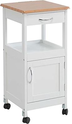 Kit Closet 7040028004 keukentrolley, 1 deur + lade, hout/wit, 37 x 37 x 76 cm