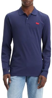 Levi's Long-Sleeve Slim Housemark Polo, Uomo, Naval Academy, S