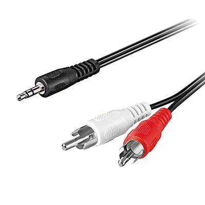 Goobay Cabo de vídeo de áudio (tomada estéreo de 3,5 mm a 2 pinos RCA) 15 m