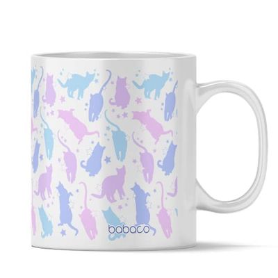 BABACO ERT GROUP Tazza in ceramica originale e con licenza ufficiale, modello Cats 016, tazza da caffè e tè, mug, 330ml