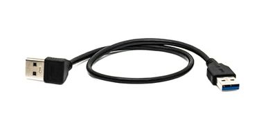 System-S Cavo USB 3.0 40 cm tipo A maschio a maschio giù angolo angolo 5 Gbps adattatore nero
