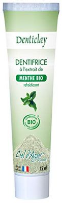 Ciel d'Azur Denticlay Cosmébio Menthe Rafraîchissant Dentifrices 75 ml - Lot de 2