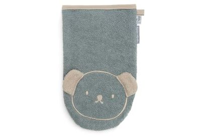 Jollein Rękawice do mycia dla niemowląt - frotte - Boris - 27 x 16 cm - 100% bawełna - myjka dla niemowląt - certyfikat Öko-Tex - kolekcja Miffy
