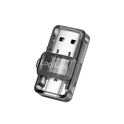 LogiLink BT0054 - Adaptador Bluetooth 5.0, USB 3.2, USB-A y USB-C, Transparente, Mini