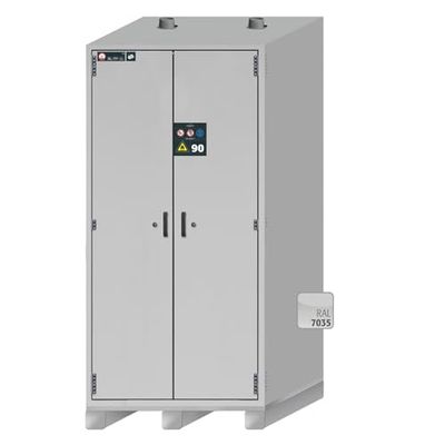 Asecos XL-Classic-90 Veiligheidskast met vleugeldeuren, deurvergrendeling en cilinderslot, lichtgrijs, 1105 mm breedte, 1018 mm diepte, 2324 mm hoogte