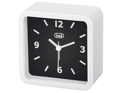 Trevi SLD 3820 SL3820 - Relógio de quartzo com alarme, branco, 10,3 x 10,3 x 5 cm