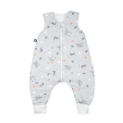 Julius Zöllner Slaapoverall Jumper Jersey, warme vulling 2,5 TOG, wasbaar op 60 °C, Made in Germany, Oeko TEX Standard 100, savanne grijs, maat 92