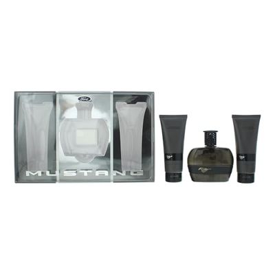 Mustang Black 3 Piece Gift Set: Eau de Toilette 100ml - Aftershave Balm 100ml