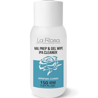 LaRosa Nagelrengöring 150ml - Isopropanol IPA Avfettare för Naglar - Förberedelse för Nagellack, Gel, Hybrider och Penslar - NAIL PREP & GEL WIPE - Cleaner för Gelnaglar