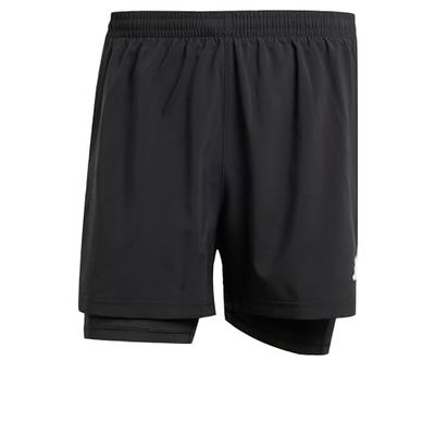 adidas Uomo Own The Run Climacool 2in1 Short, Black, L