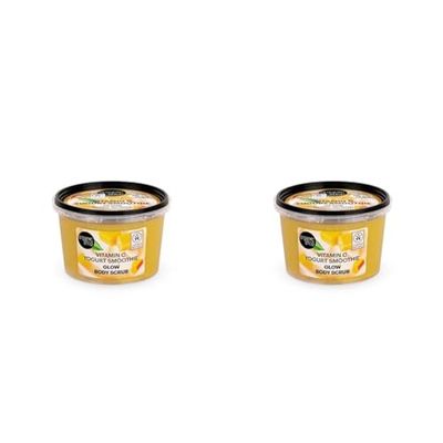 Organic Shop Vitamin C Yogurt Smoothie Glow Body Scrub, 250 ml (Pack of 2)