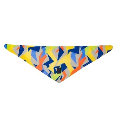 TOTTO Bandana pour Chien, Taille L, Double Face avec Impression différente, Accessoires pour Chiens, fabriqué 100% Polyester, résistant et Durable, Facile à Nettoyer, imprimé Geommax Vert et