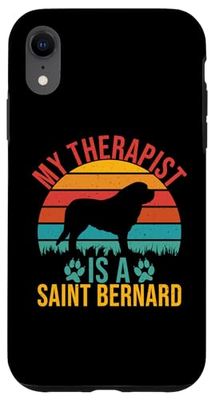 Coque pour iPhone XR Saint Bernard Mon thérapeute est un Saint Bernard