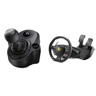 Logitech G Driving Force & Thrustmaster T80 RW Ferrari 488 GTB