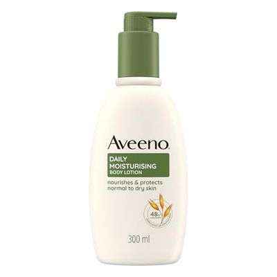 Aveeno Daily Moisturising Crema Idratante Corpo, Crema corpo con Avena Colloidale Prebiotica, Lozione corpo per pelli normali, secche e sensibili, Body lotion senza profumo, 300 ml