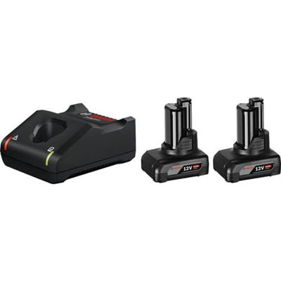 Bosch Professional 12V System accu-starterset 2x GBA 12V 6.0Ah-accu en snellader GAL 12V-40 (in kartonnen doos)